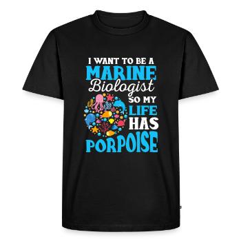Idée de biologie marine Cadeau du futur biologiste marin - T-shirt Premium bio Homme - noir - Devant - Nico (187cm)