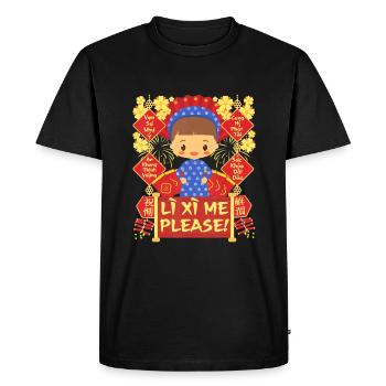 Li Xi Me Please - Vietnamese Lunar New Year - Men's Premium Organic T-Shirt - black - Front - Nico (187cm)