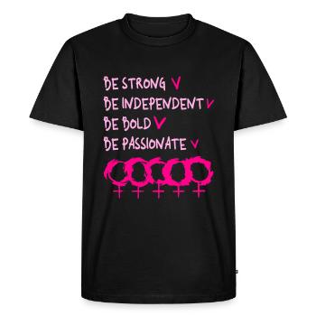 Autonomisation des femmes, Journée internationale de la femme - T-shirt Premium bio Homme - noir - Devant - Nico (187cm)