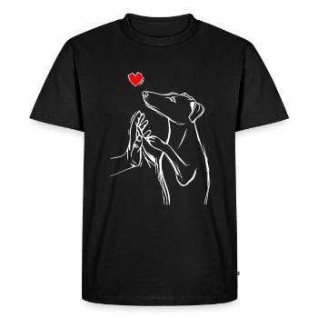 Greyhound Dog Owner Women - Men's Premium Organic T-Shirt - black - Front - Nico (187cm)