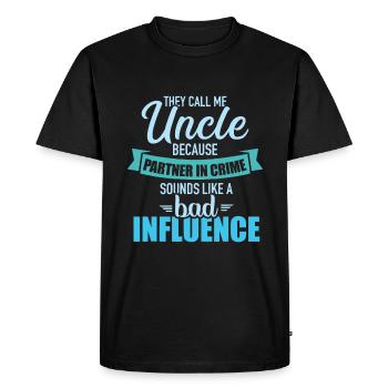 Oncle parce que le partenaire dans le crime sonne comme mauvais - T-shirt Premium bio Homme - noir - Devant - Nico (187cm)