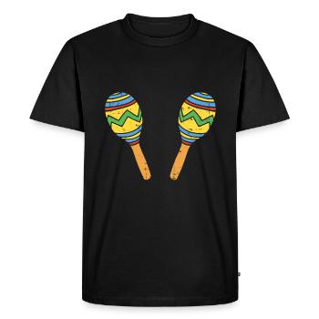 Cinco De Mayo Maracas Boobs Funny Mexican Women - Men's Premium Organic T-Shirt - black - Front - Nico (187cm)