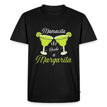 Mamacita Needs Margarita Funny Cinco De Mayo Drink - Men's Premium Organic T-Shirt - black - Front - Nico (187cm)