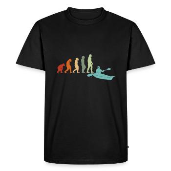 KAYAKS Canoes RAFTING Vintage KAYAKER Kayaking - Men's Premium Organic T-Shirt - black - Front - Nico (187cm)