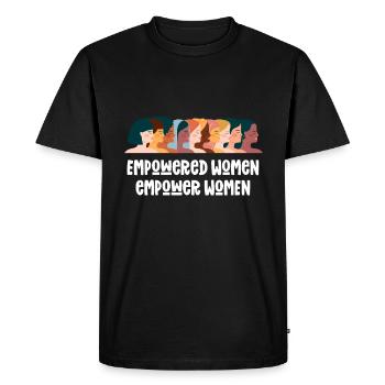 Feminist Quote Empowered women empower women - Men's Premium Organic T-Shirt - black - Front - Nico (187cm)