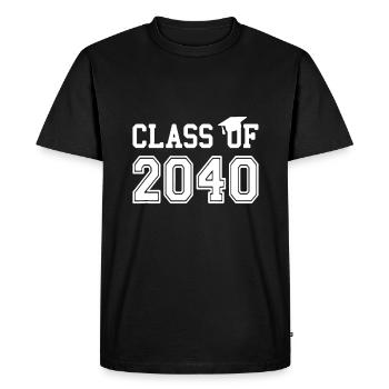 Class Of 2040 Graduation Hat Gift Future School - Men's Premium Organic T-Shirt - black - Front - Nico (187cm)