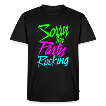Humour drôle pour garçons et filles - Party Rocking - T-shirt Premium bio Homme - noir - Devant - Nico (187cm)