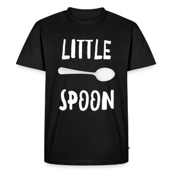 Little Spoon - Funny Matching Family Couple - Men's Premium Organic T-Shirt - black - Front - Nico (187cm)