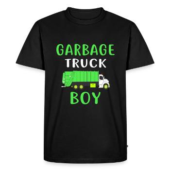 Garbage Truck Boy pour enfants, garçon, fille, tout-petits - T-shirt Premium bio Homme - noir - Devant - Nico (187cm)