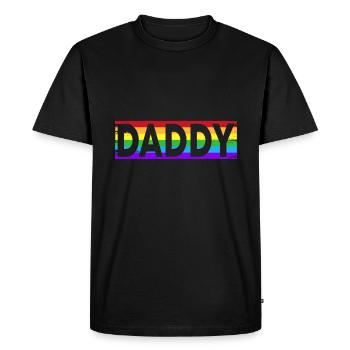 Funny Pride Daddy - Proud Gay Lesbian LGBT Gift - Men's Premium Organic T-Shirt - black - Front - Nico (187cm)
