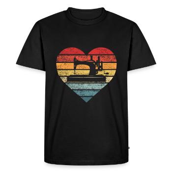 Couturière Couturière Cadeaux Rétro Sunset Sew - T-shirt Premium bio Homme - noir - Devant - Nico (187cm)