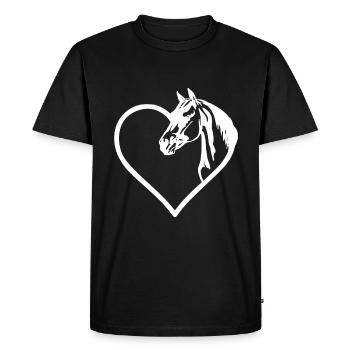 Horse lover gift for girls & women who love horses - Men's Premium Organic T-Shirt - black - Front - Nico (187cm)