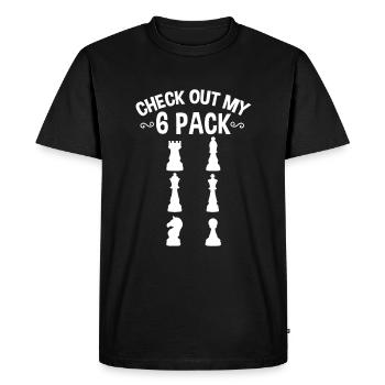 Check Out My Six Pack Chess - Men's Premium Organic T-Shirt - black - Front - Nico (187cm)
