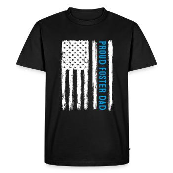 Proud Foster Dad Parent Family Adoption day Men - Men's Premium Organic T-Shirt - black - Front - Nico (187cm)