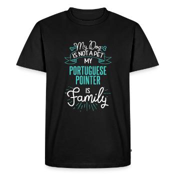 Mignon portugais Pointer Design Family Dog Giftn - T-shirt Premium bio Homme - noir - Devant - Nico (187cm)