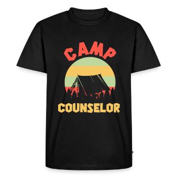 Summer Camp Counselor Director Camper - Men's Premium Organic T-Shirt - black - Front - Nico (187cm)