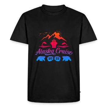 Croisière en Alaska 2023 Voyage d’été en famille - T-shirt Premium bio Homme - noir - Devant - Nico (187cm)