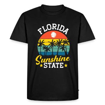 Summer Beach Lover Florida Sunshine State - Men's Premium Organic T-Shirt - black - Front - Nico (187cm)