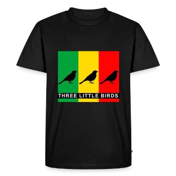 THREE LITTLE BIRDS - Men's Premium Organic T-Shirt - black - Front - Nico (187cm)
