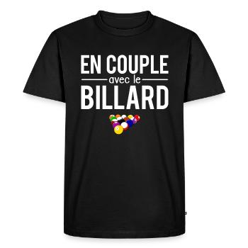En couple avec le billard amateur billard humour - T-shirt Premium bio Homme - noir - Devant - Nico (187cm)