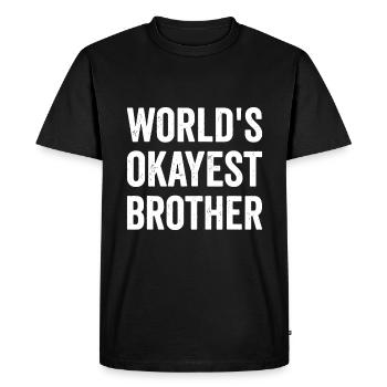 Le frère le plus correct du monde - T-shirt Premium bio Homme - noir - Devant - Nico (187cm)