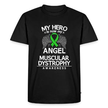 Duchenne Muscular Dystrophy Survivor MD Awareness - Men's Premium Organic T-Shirt - black - Front - Nico (187cm)