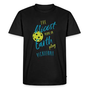 Phrase amusante de pickleball, amitiés, pickleball - T-shirt Premium bio Homme - noir - Devant - Nico (187cm)