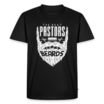 Les meilleurs pasteurs ont une drôle d’appréciation de la barbe - T-shirt Premium bio Homme - noir - Devant - Nico (187cm)