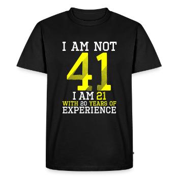41e anniversaire Homme Femme 41 ans cadeau - T-shirt Premium bio Homme - noir - Devant - Nico (187cm)