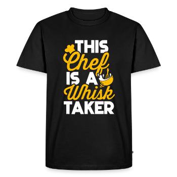 Chef Whisk Taker Funny Kitchen Cooking Lover - Men's Premium Organic T-Shirt - black - Front - Nico (187cm)
