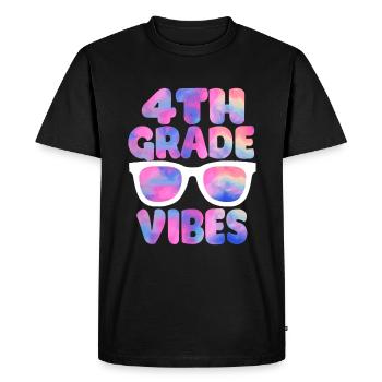 Back To School 4th Grade Vibes - Men's Premium Organic T-Shirt - black - Front - Nico (187cm)