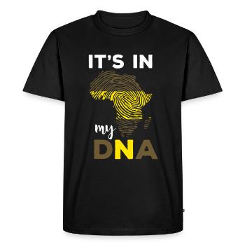 C’est dans mon ADN Mois de l’histoire des Noirs Racines africaines - T-shirt Premium bio Homme - noir - Devant - Nico (187cm)