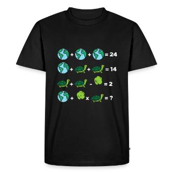 Quiz sur l’ordre des opérations du Jour de la Terre Mathématiques amusantes - T-shirt Premium bio Homme - noir - Devant - Nico (187cm)