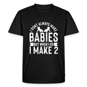 Drôle de fête des pères de papa jumeau - Twin Daddy - T-shirt Premium bio Homme - noir - Devant - Nico (187cm)