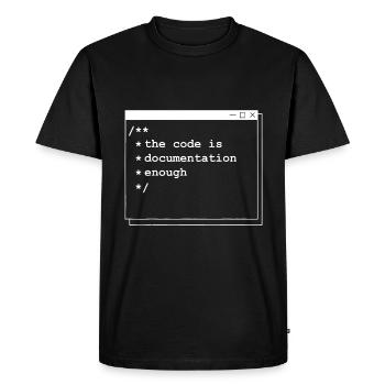 The code is enough | computer programming nerd - Men's Premium Organic T-Shirt - black - Front - Nico (187cm)