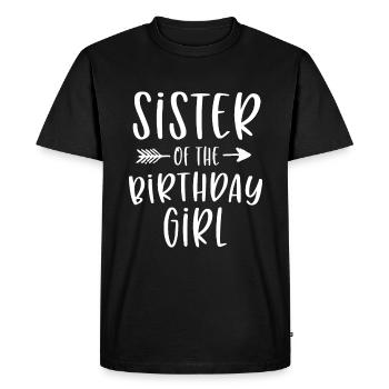 Soeur de la fille d’anniversaire Fête d’anniversaire - T-shirt Premium bio Homme - noir - Devant - Nico (187cm)