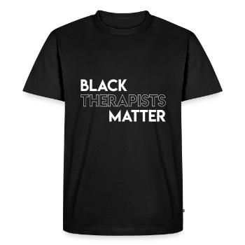 Mois de l’histoire africaine Black Therapists Matter - T-shirt Premium bio Homme - noir - Devant - Nico (187cm)