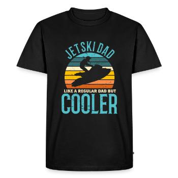 Vintage Retro Jet Ski Dad Like A Regular jetski - Men's Premium Organic T-Shirt - black - Front - Nico (187cm)