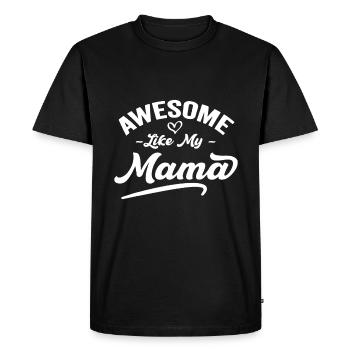 Son Daughter Love For Mother Pun Cool Awesome Like - Men's Premium Organic T-Shirt - black - Front - Nico (187cm)