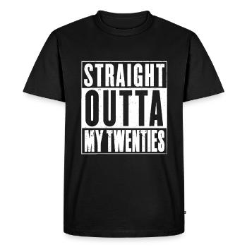 Tout droit sorti de ma vingtaine - T-shirt Premium bio Homme - noir - Devant - Nico (187cm)