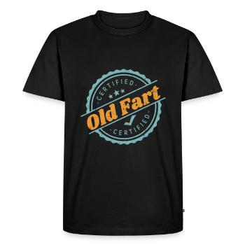Certifié Old Fart Funny Cadeau de retraite Anniversaire - T-shirt Premium bio Homme - noir - Devant - Nico (187cm)