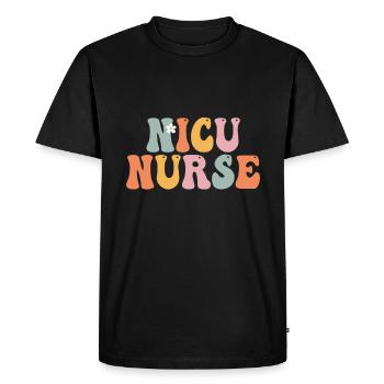 Nicu Nurse Week Groovy Appreciation Day - Men's Premium Organic T-Shirt - black - Front - Nico (187cm)