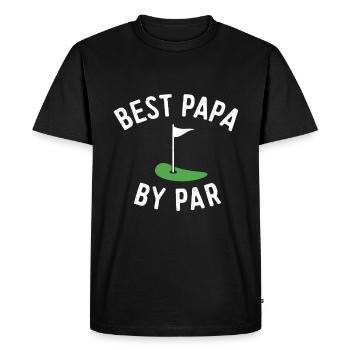 Mens Best Papa By Par Funny Golf - Fête des pères - T-shirt Premium bio Homme - noir - Devant - Nico (187cm)