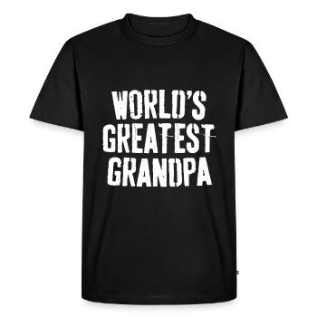 Le plus grand grand-père du monde des hommes - Fête des pères - T-shirt Premium bio Homme - noir - Devant - Nico (187cm)