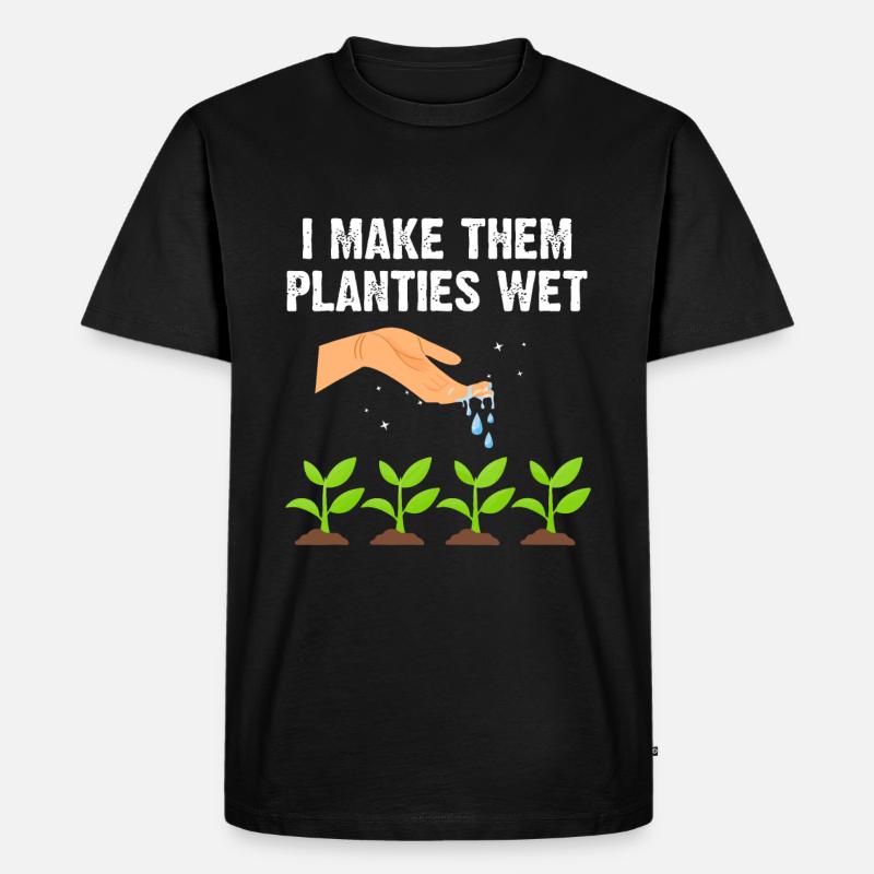 Ich mache sie nass - Männer Premium Bio T-Shirt - Schwarz