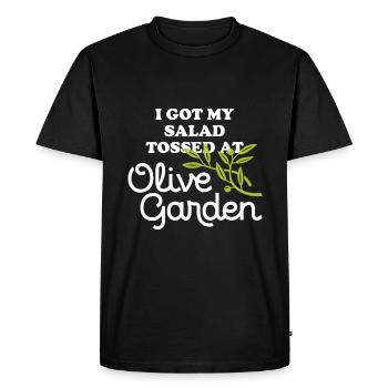 J’ai eu ma salade jetée chez Olive Garden Apparel - T-shirt Premium bio Homme - noir - Devant - Nico (187cm)