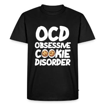 Drôle de cadeau d’amateur de biscuits, mangeur de biscuits cool - T-shirt Premium bio Homme - noir - Devant - Nico (187cm)