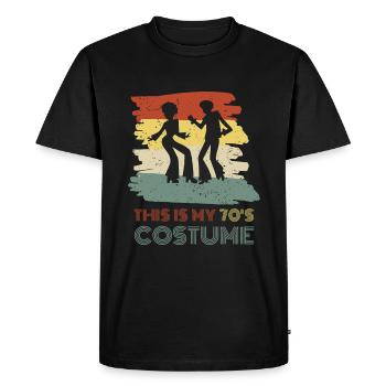Halloween des années 1970 Fête Disco C’est mes années 70 - T-shirt Premium bio Homme - noir - Devant - Nico (187cm)