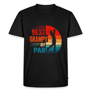 Vintage Best Grampy By Par Lover Golf - T-shirt Premium bio Homme - noir - Devant - Nico (187cm)