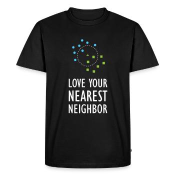 Machine Learning Nearest Neighbor Algorithm AI Art - Men's Premium Organic T-Shirt - black - Front - Nico (187cm)